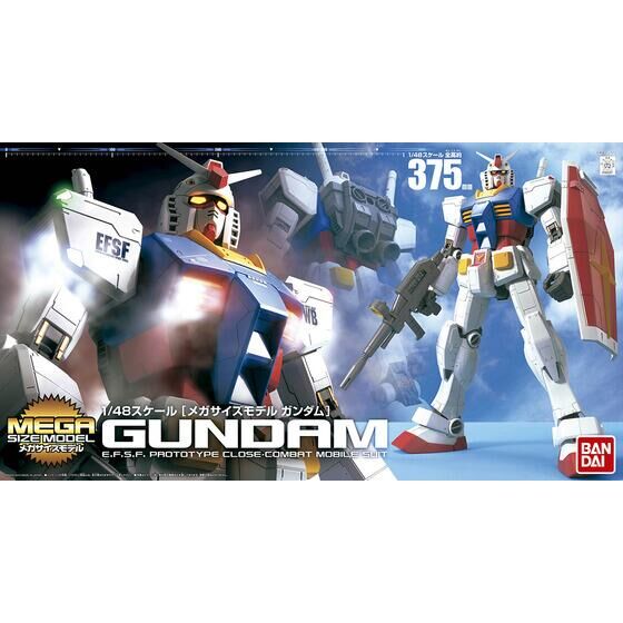 Caja oficial del Mega Size Model RX-78-2 Gundam de Bandai.