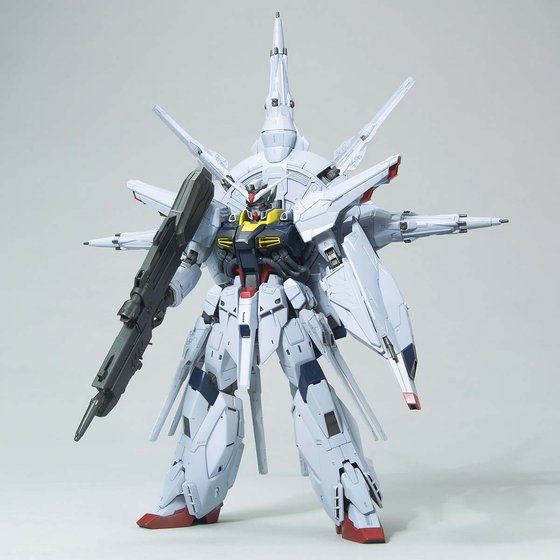 MG Providence Gundam montado en vista frontal con rifle y sistema DRAGOON.