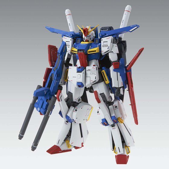 MG ZZ Gundam Ver.Ka montado en vista frontal con Double Beam Rifle.
