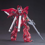 HGUC Sinanju montado en vista trasera con propulsores y armamento.