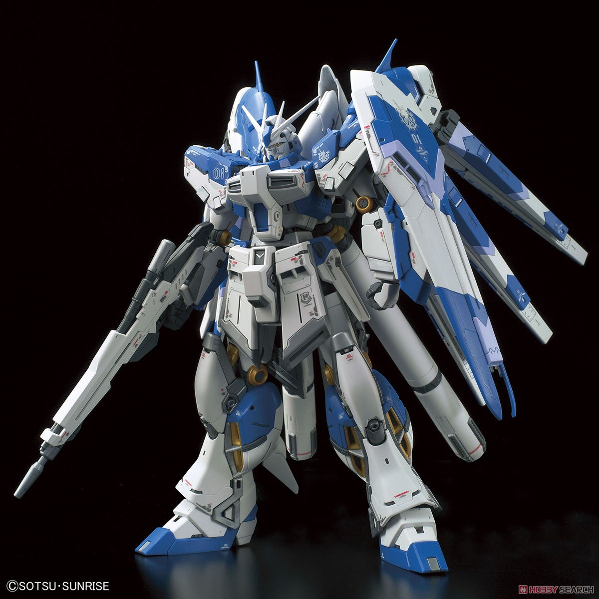 RG Hi-Nu Gundam de Bandai, vista frontal.