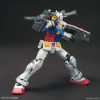 HG RX-78-02 Gundam The Origin Ver. de Bandai, pose con rifle.