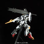 Full Mechanics Gundam Barbatos Lupus Rex en pose aérea con Ultra Large Mace; peana vendida por separado.