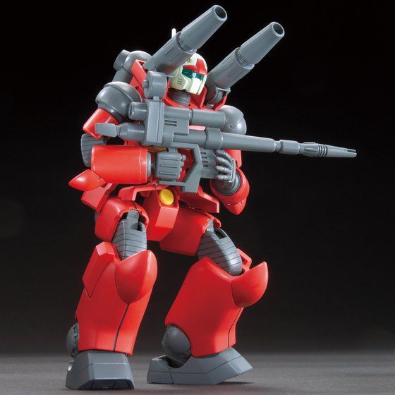 HGUC Guncannon Revive sujetando el rifle en una pose de combate.