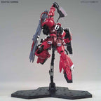 MG Gunner Zaku Warrior Lunamaria en pose aérea con Beam Tomahawk; peana vendida por separado.