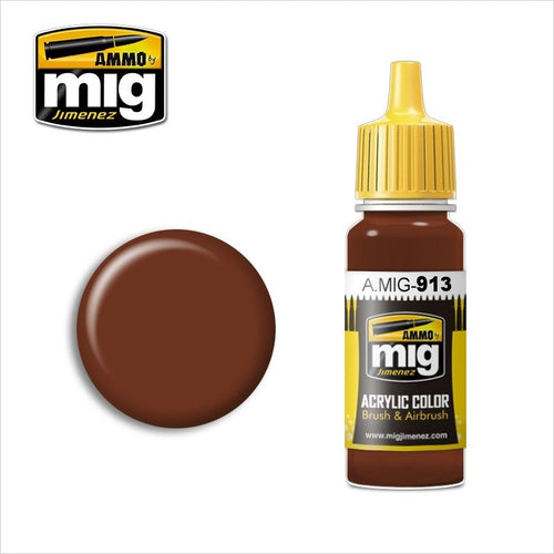 AMMO Color Acrílico Base Marrón Rojizo 17ml (A.MIG-0913).