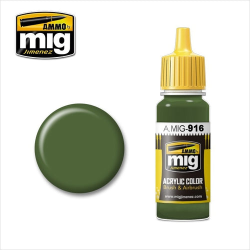 AMMO Color Acrílico Base Verde 17ml (A.MIG-0916).