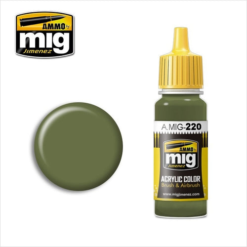 AMMO Color Acrílico FS-34151 Verde Cromado Zinc (Verde Interior) 17ml (A.MIG-0220).