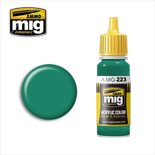 AMMO Color Acrílico Interior Verde Turquesa 17ml (A.MIG-0223).