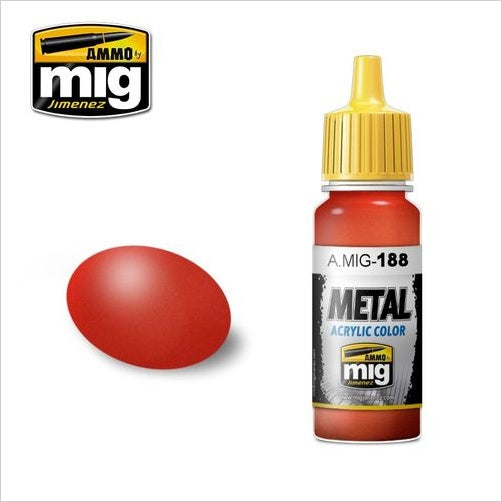 AMMO Color Acrílico Metallic Red 17ml (A.MIG-0188).