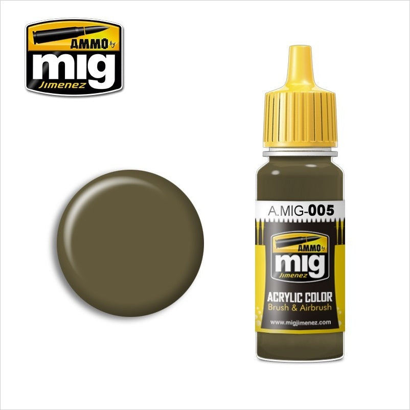 AMMO Color Acrílico RAL 7008 Graugrün 17ml (A.MIG-0005).