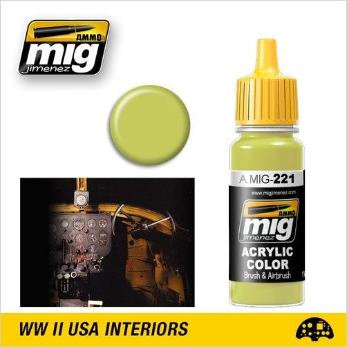AMMO Color Acrílico Zinc Chromate Yellow FS33481 17ml (A.MIG-0221).