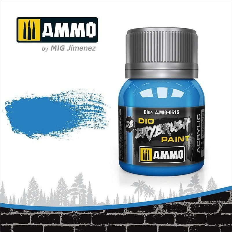 AMMO Drybrush Azul 40ml (A.MIG-0615).
