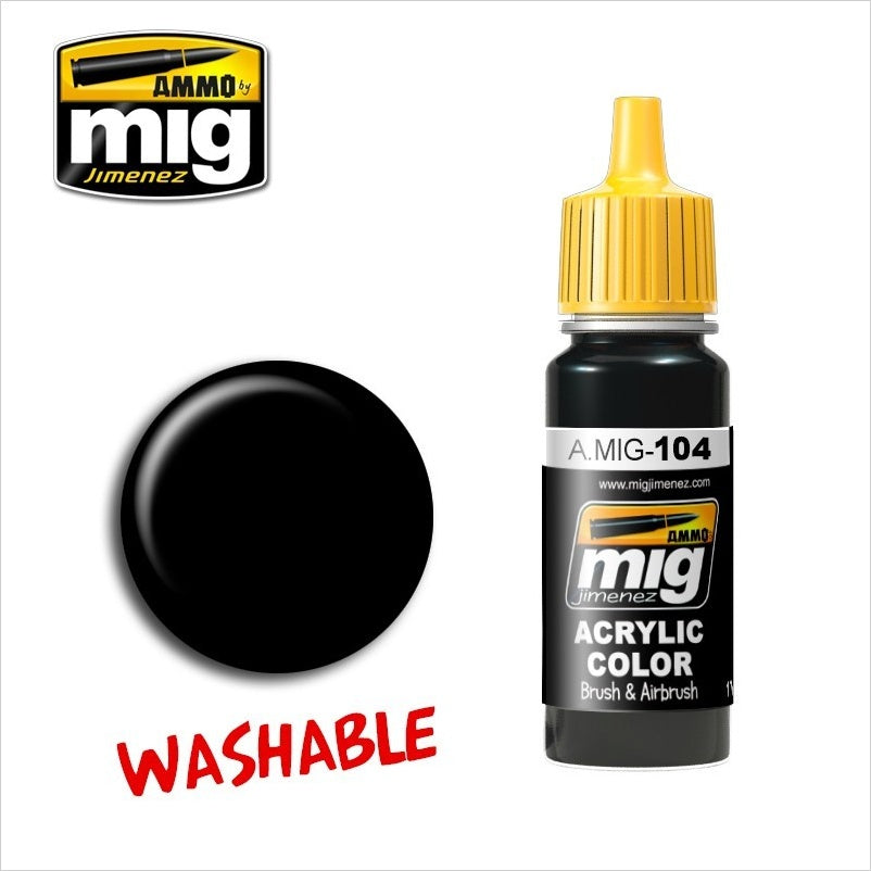 AMMO Negro Lavable 17ml (A.MIG-0104).