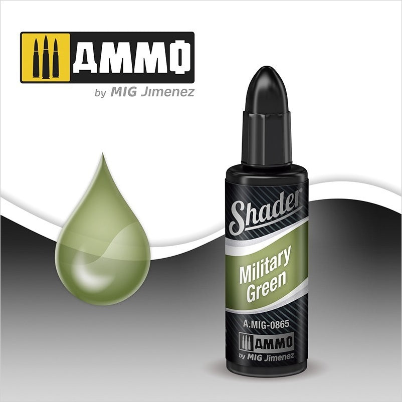 AMMO SHADER Sombreador Verde Militar 10ml (A.MIG-0865).