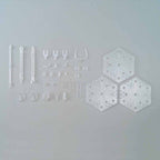 Piezas transparentes y adaptadores incluidos con Bandai Action Base 4 Clear;