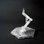 Action Base 5 Clear montada con plataforma transparente y brazo articulado corto;