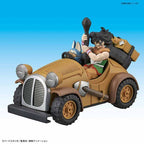 Dragon Ball Yamcha Mighty Mouse, vista frontal en angulo del coche con Yamcha y Puar.