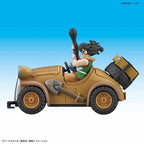 Dragon Ball Yamcha Mighty Mouse, perfil del coche y sus personajes.