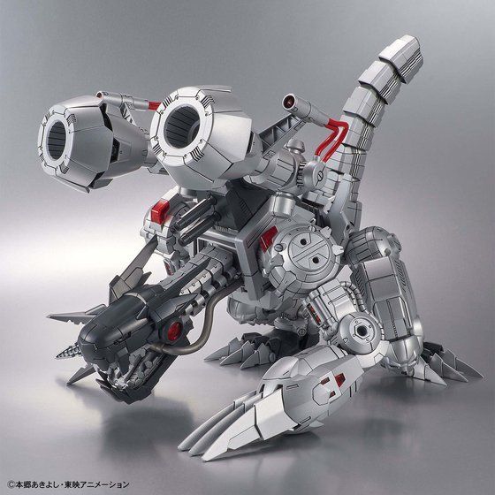 Machinedramon Amplified en una pose baja que muestra su articulación.