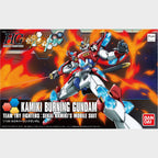 Caja oficial del HGBF Kamiki Burning Gundam de Bandai.