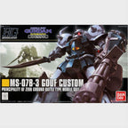 HGUC Gouf Custom de Bandai, caja original.