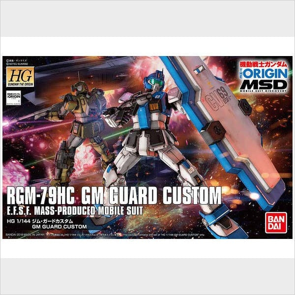 HG RGM-79HC GM Guard Custom, caja exacta.