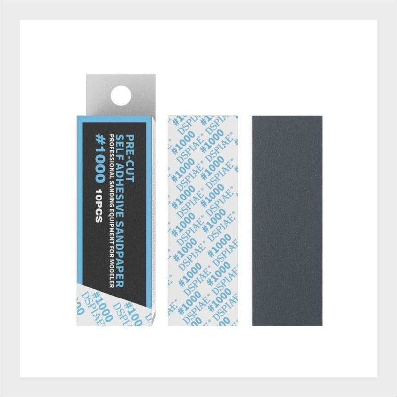 Papel de lija autoadhesivo DSPIAE MSP-1000 grano 1000 - lija pre-cortada para modelismo