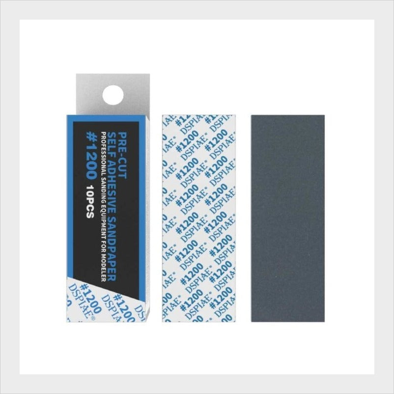 Papel de lija autoadhesivo DSPIAE MSP-1200 grano 1200 - lija pre-cortada para modelismo