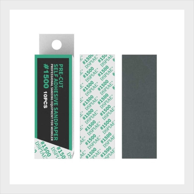 Papel de lija autoadhesivo DSPIAE MSP-1500 grano 1500 - lija pre-cortada para modelismo