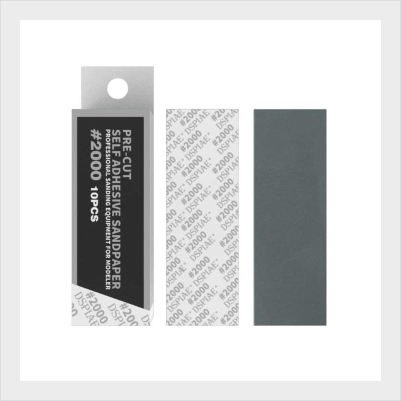 Papel de lija autoadhesivo DSPIAE MSP-2000 grano 2000 - lija pre-cortada para modelismo