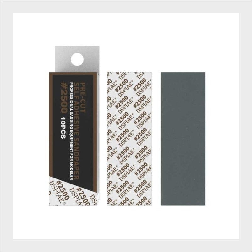 Papel de lija autoadhesivo DSPIAE MSP-2500 grano 2500 - lija pre-cortada para modelismo