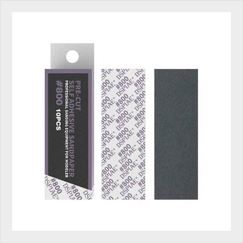 Papel de lija autoadhesivo DSPIAE MSP-800 grano 800 - lija pre-cortada para modelismo