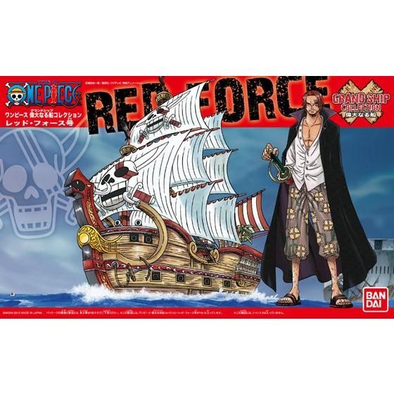 One Piece Red Force de Bandai: ilustración frontal de la caja original con Shanks.