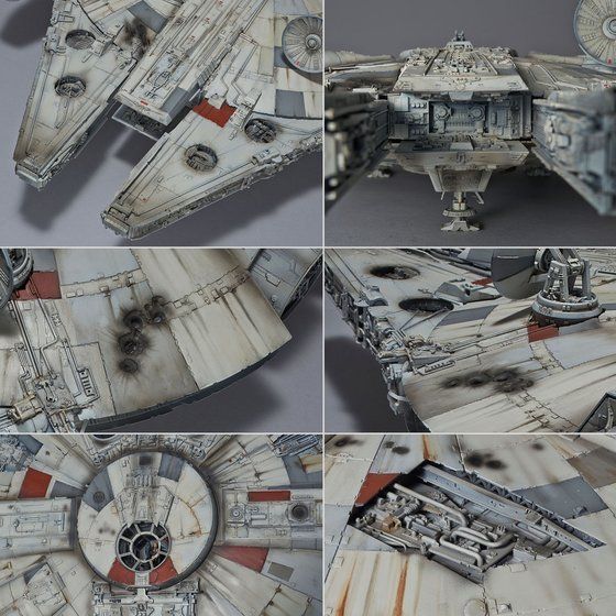 PG Millennium Falcon, detalles del casco, antena y torreta.