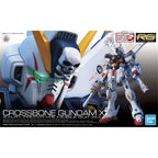 RG Crossbone Gundam X1 de Bandai, ilustración frontal de la caja original.