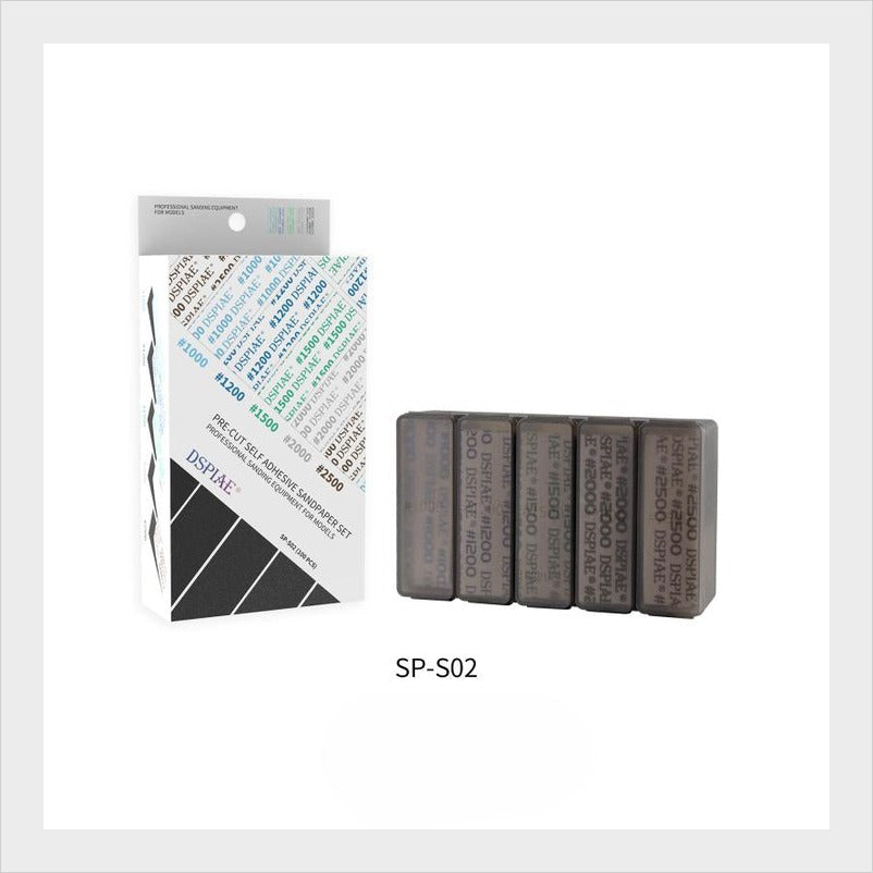 Set de papel de lija autoadhesivo DSPIAE SP-S02, grano 1000 1200 1500 2000 2500