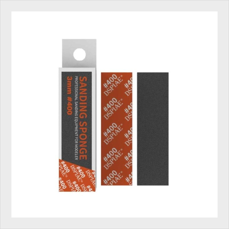 Esponja de lijado DSPIAE grano 400 SS3-400 para modelismo