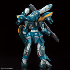 Full Mechanics 1/100 Calamity Gundam, vista trasera en tres cuartos con bazuca y escudo.
