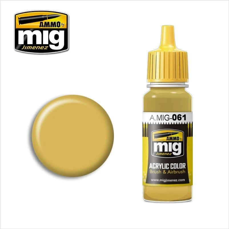 AMMO Color Acrílico Arena Cálida-Amarilla 17ml (A.MIG-0061).