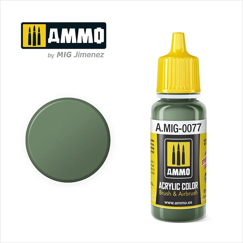 AMMO Color Acrílico Verde Apagado 17ml (A.MIG-0077).