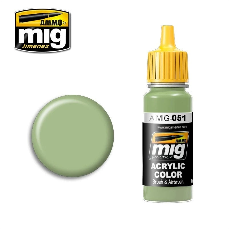 AMMO Color Acrílico Verde Claro Medio 17ml (A.MIG-0051).
